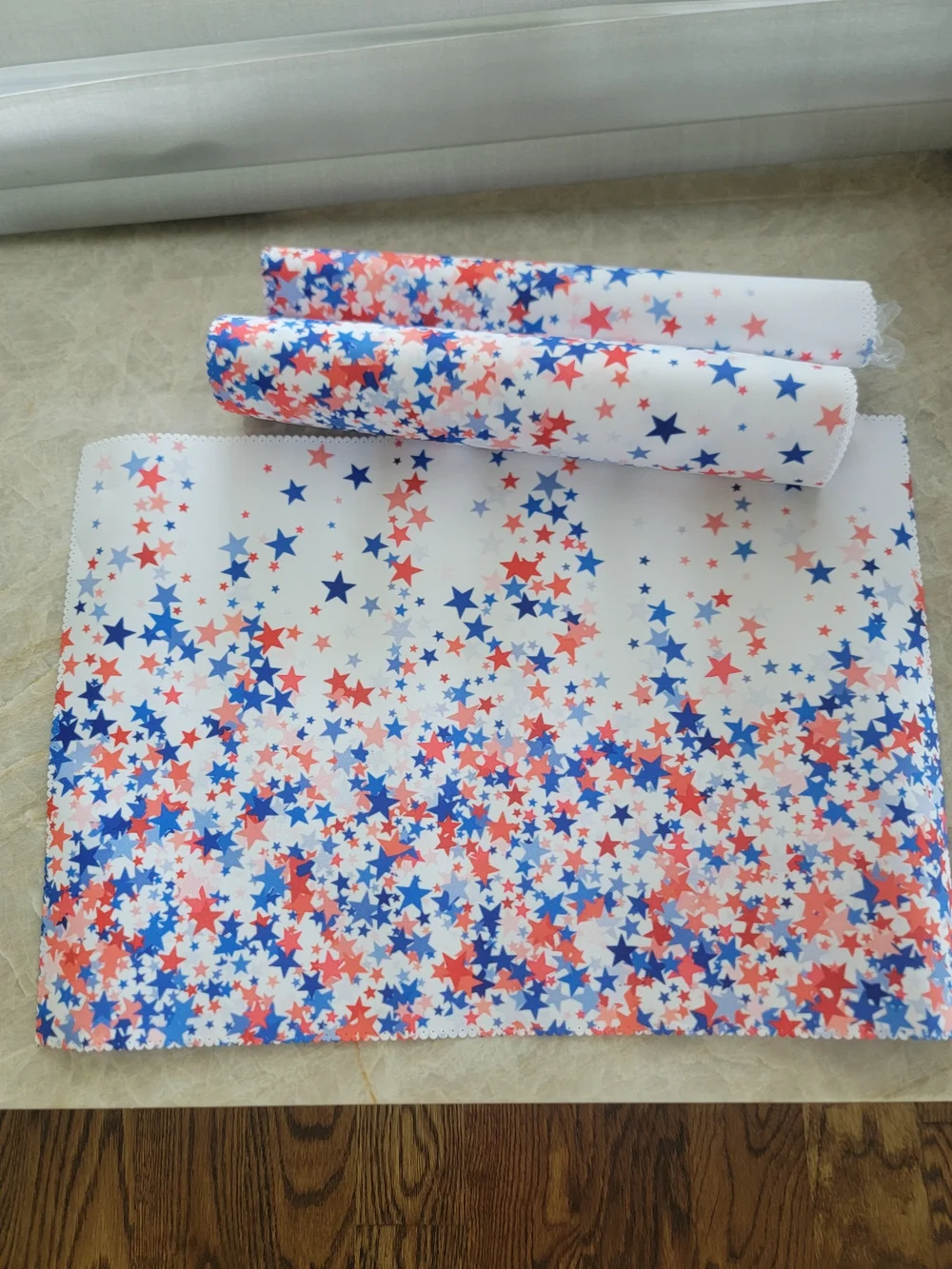 Naanle Patriotic Placemats Set of 6,  4th July Non Slip Heat-Resistant, Washable